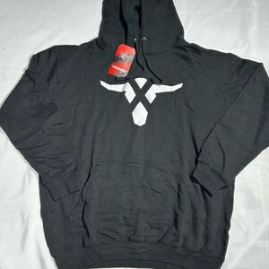 Wrangler PBR Professional Bull Riding Black Hoodie Sweatshirt NWT